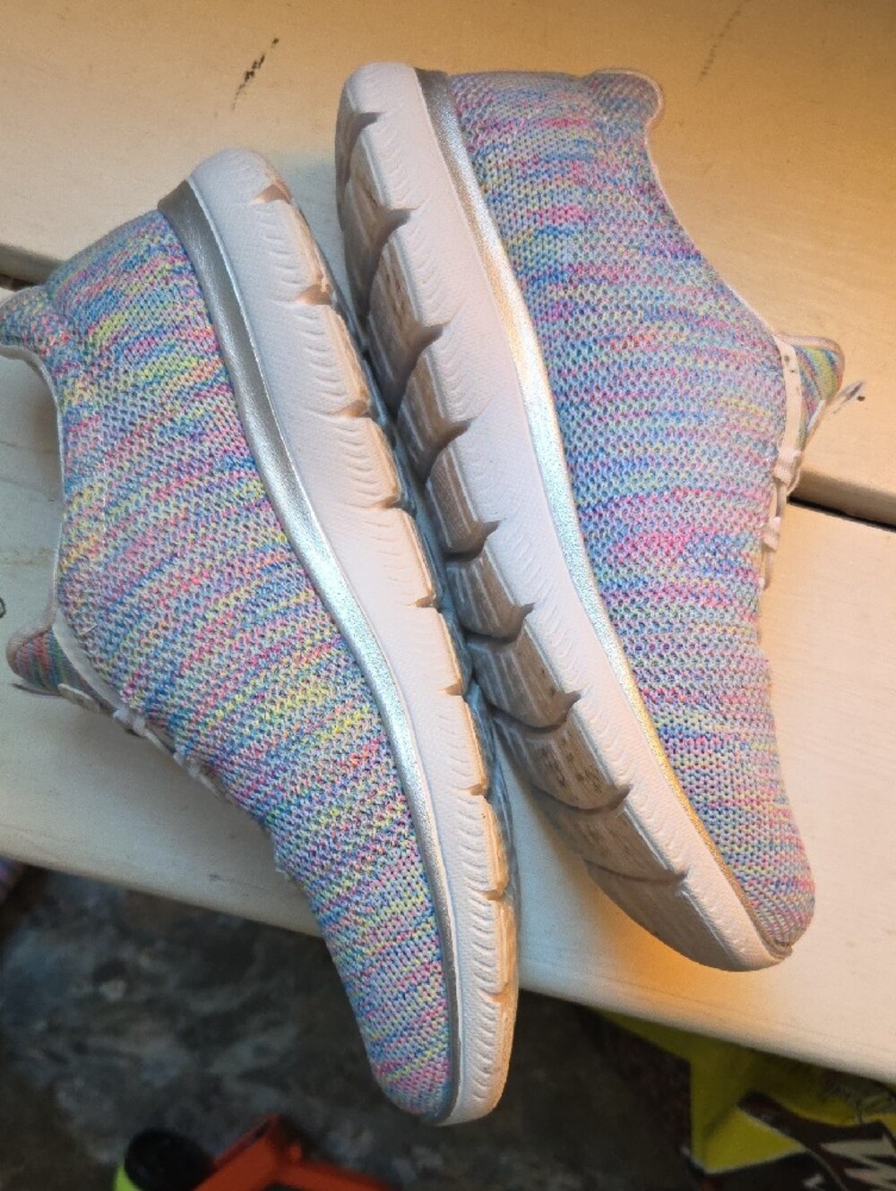 NWOB-Skechers Memory Foam Multicolor Slip-On Sneakers - Picture 4 of 8
